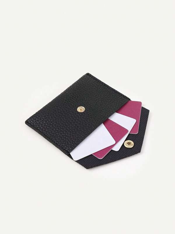 Minimalist Textured PU Flip Cover Card Holder Convenient For Daily Use For Men Wallet Mini Wallet Purse Wallet Card Wallet Money Wallet