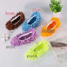 1/2pcs Reusable Broom Slippers, Mop Covers, Microfiber Anti-Dust Socks For Floor Cleaning, Suitable For Women, Men, Home, Office, Bathroom, Kitchen