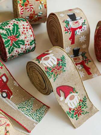 圣诞丝带圣诞树藤条花环装饰丝带派对用品氛围布置丝带，圣诞派对装饰