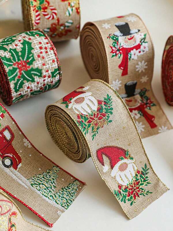 圣诞丝带圣诞树藤条花环装饰丝带派对用品氛围布置丝带，圣诞派对装饰