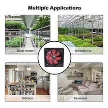 1 ventilador de extracción industrial de 16 pulgadas para cocina y baño. Utilizado en todos los lugares comerciales, adecuado para todo tipo de talleres, restaurantes, almacenes grandes y medianos. - Negro - Ver 8