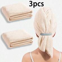 1pc/2pcs/3pcs Women's Large Size Microfiber Hair Towel, Soft Quick-Dry Headband With Elastic Edge For Wet Curly Long Hair, Anti-Frizz Microfiber Towel,Travel Essentials,Travel Essential,Hairstyle,Hairdressing,Hair,Travel,Hair Products,Hair Tools,Hair Stuff,Barber,Barber Accessories,Barbershop,Hairdressing Equipment - Multicolor - View 25