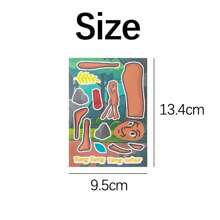 24 件 Tung Tung Tung Sahur 动物娃娃贴纸包 - 耐用防水乙烯基贴花，适用于滑板、笔记本电脑和自行车 | 易剥离粘贴，防褪色卡通图案，DIY 面部敷料贴纸，非常适合派对礼物、学校礼物、节日礼品袋、毛绒玩具贴纸、Huto 玩具、Tangu 主题、Tralala 模型珠宝、Sahur 主题、Tralero、意大利脑腐烂 - 彩色 - 查看 5