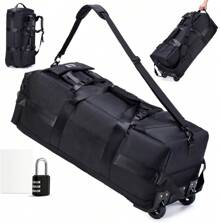Travel Bag With Wheels, Waterproof, 3-In-1 Travel Backpack, Airplane Cabin, Travel Handbag With Combination Lock, 80 L, XL, Large Luggage Bag, 78 X 33 X 32 Cm, Suitcase For Women And Men