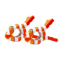 4 件/2 件沙滩巾防风夹适用于沙滩椅露台和泳池配件卡通眼镜鸡尾酒杯毛巾夹趣味装饰衣夹适用于家庭（可爱风格），毛巾夹，沙滩椅毛巾夹