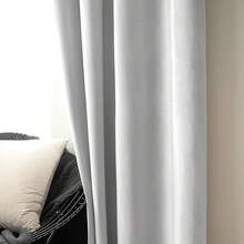 2 Panels Blackout Curtains Solid Soft Grommet Mustard Yellow Thermal Insulated Soundproof Room Darkening Curtains/Drapes/Panels Fall Living Room Bedroom 52 X 90 Inch - 灰色 - 查看 7