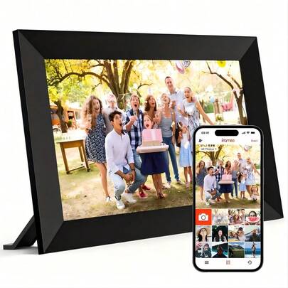 10.1 Inch Smart Cloud WIFI Digital Picture Frame 1280x800 Full IPS Touchscreen With Free Frameo APP, Easy Share Photos Or Videos, Sleep Mode, 16GB Storage