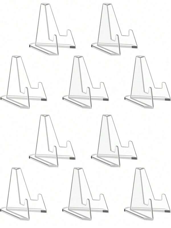 5/10/20 piezas Soporte de exhibición de tarjetas transparente (acrílico), Soporte de tarjetas mini para tarjetas deportivas, Soportes de tarjetas deportivas, Exhibidores de tarjetas calificadas, Fiesta, Boda, Soporte de feriado, Soportes de tarjetas numeradas, Decoraciones para recepción de graduación, restaurante, hogar y centro