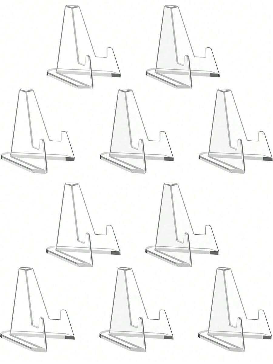 5/10/20 件透明卡片展示架（亚克力）、迷你运动卡夹、运动卡夹、分级卡片展示架、派对、婚礼、节日卡夹、编号卡夹、毕业招待会餐厅家居中心装饰品 - 無色 - 查看 1