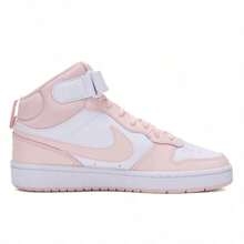 Nike Girls' Casual Sneakers, Minimalist & Practical Multipurpose Kids Shoes CD7782-122 - White/Echo Pink - View 2