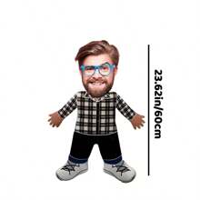 定制照片毛绒抱枕 - 柔软舒适，送给父母、情侣和朋友的个性化礼物 - 可机洗，适合四季家居装饰。可爱、温暖、柔软、可定制、独特、个性化，是送给男友/女友的理想礼物，适合生日、周年纪念日、婚礼等场合。可放置于沙发、床、汽车、茶室、卧室、客厅、浴室、餐厅等场所。透气、轻便、可水洗。