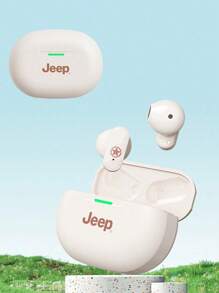 Jeep JP EW011 TWS 无线耳机运动耳机 HiFi 立体声耳机降噪耳塞带麦克风高清语音 - 白色 - 查看 3