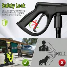 Electric Pressure Washer, 2.5 GPM Power Washer With 4 Quick Connect Nozzles, High Pressure Cleaning Machine With Foam Cannon For Cars/Fences/Driveways/Patios/Home Cleaning(Green) - 綠色 - 查看 4