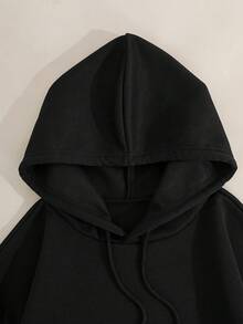 Women's Leopard Print Bow Detail Hoodie - High Street Casual Pullover With Pockets, Cozy Autumn Winter Fashion, Washable Versatile Sweatshirt, Cute Hoodies, Durable Fabric,Hoodies For Women - 黑色 - 查看 3