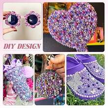 1,100pcs 3-10mm Mixed Pearl Resin Rhinestone Flat Back Pearls For DIY Phone Case Decoration, Jewelry Making, Crafts, Clothing, Accessories, Cosmetics, Home Decor - Purple Blue White - View 4
