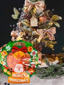 10 pezzi Sacchetti di Natale con zip, sacchetti regalo riutilizzabili, confezione di sacchetti regalo natalizi di forme speciali con manici per compleanni, matrimoni, feste di Natale, feste di Natale e regali per la classe