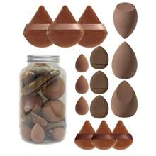 NEFOUME 15 piezas Esponjas de maquillaje con estuche de almacenamiento, 3 piezas Esponja de maquillaje y 3 piezas Mini esponja de maquillaje y 3 piezas Borlas de polvo y 3 piezas Mini borlas de polvo y 3 piezas Mini borlas de cojín de aire, Esponjas de mezcla de maquillaje para base, líquido, crema y polvo sin imperfecciones, Esponjas de maquillaje de varios colores, Esponjas de maquillaje para base sin látex, húmedas y secas, Incluye borlas de polvo de cojín de aire, esponjas de mezcla sin látex y borlas de maquillaje, Maquillaje, Barato, Decoración de habitación, Tocador, Accesorios de maquillaje, Borla, Mezclador de maquillaje, Borla de polvo, Esponja de maquillaje