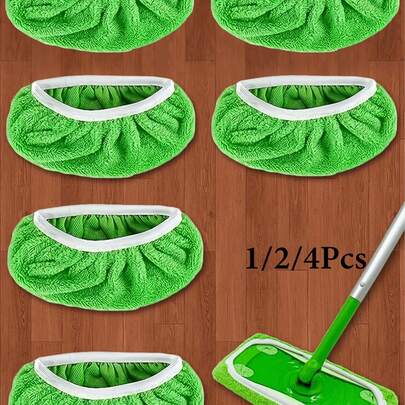 Miếng lau nhà tái sử dụng, dùng được cả khô và ướt, có thể giặt, thích hợp để lau sàn gỗ: Bền, thấm hút cao, dùng được cả khô và ướt, phù hợp với hầu hết các loại chổi lau nhà phẳng, không bao gồm đầu lau, dụng cụ lau sàn hiệu quả | Thích hợp cho nhiều bề mặt | Chất liệu thấm hút cao