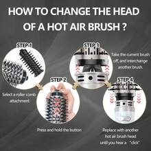 2 In 1Rotating Hair Curler Comb,2-In-1 Electric Hair Dryer & Styler ,1000W Blow Dryer Comb With Ceramic Coating, Ergonomic Design With Replacement Brush Head, And Curling Combo For All Hair Types, Fluffy Hair Styling Tool,Back-To-School Gifts - UK Plug(220-240V) - View 7