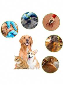 1 pieza Herramienta quitagarrapatas para mascotas, perros y gatos, set de herramientas para eliminar pulgas y garrapatas