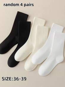 1/4/6 Pairs Women's Comfortable Soft Solid Color Over-The-Knee Socks, Simple Versatile Slouchy Socks With Tassels, Simple Versatile Comfortable Socks (Due To Lighting And Angle During Photography, The Actual Product May Have Slight Color Differences Compared To The Images.), Fall