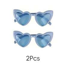 11 件心形镜框眼镜，多巴胺色，男女通用，时尚现代，适合外出、运动、派对、圣诞节、婚礼、生日、新年 - 多色 - 查看 21