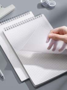 1 件 A5/B5/A4 网格笔记本，螺旋装订，硬 PP 封面，简约网格图案，返校必备文具，万圣节和圣诞节派对礼物