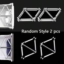 2pcs Hidden Junction Box Repair Kit, Wall Outlet Receptacle Electrical Box Fixer, Switch Socket Repair Set, Metal Steel Frame Mounting Design