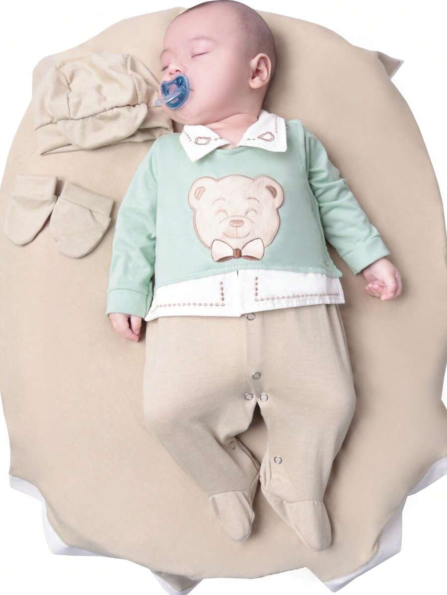 Noah Maternity Outfit For Boy 4 Pieces Of Baby Clothes - 沙 - 查看 1