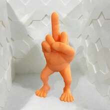 Middle Finger Stand Up Funny Toy - Model With Legs - 3D Printed Toy Model - Birthday/Christmas Gift - Perfect Present - Toy - Multicolor - View 10
