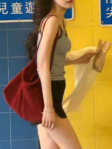 女士复古条纹吊带背心，露背无袖衬衫，夏季新品 - 白色 - 查看 5