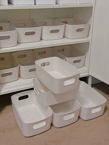 1/5/10件收纳篮收纳盒迷你收纳盒PP材质多用途家居办公用品玩具食品储存容器 - 彩色 - 查看 2