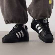 Adidas Originals Superstar II 经典贝壳头休闲低帮运动鞋，男女通用，2026 夏季新款 JI0079 - 黑色 - 查看 2