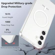 Funda de teléfono magnética Magsafe para Galaxy S25 Ultra, S24 Ultra, S23 Ultra, S22 Plus, S21 FE, Galaxy A16, A56, A15, A55, A14, A54, de acrílico transparente, delgada, resistente al agua, a los golpes y a los arañazos