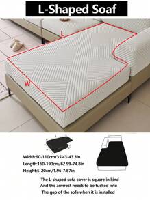 1pc Stretch Thickened Warm Sofa Cover, Non-Slip Full Coverage Sofa Seat Cushion, Suitable For All Seasons, Fabric Sofa Slipcover, Machine Washable, Dust-Proof, Pet-Friendly, Decorative Sofa Protector, Adjustable For Corner Sofa, Bedroom, Office, Living Room 1/2/3/4 Seater - Light Grey - View 15