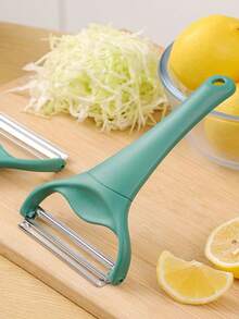 1 件装大号卷心菜切丝器、蔬菜削皮器、羽衣甘蓝刮刀和切片器，多色 - 彩色 - 查看 13