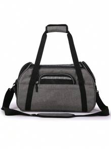 便携式猫笼 - 适用于中型猫和体重不超过 15 磅的小型犬的软边猫笼、宠物包、航空认可的旅行犬笼、手持式宠物笼、宠物背包 - 彩色 - 查看 10