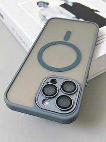 Ốp lưng từ tính cao cấp, mờ trong suốt, chống sốc, tương thích với iPhone 16 15 14 13 12 11 Pro Max, hỗ trợ sạc không dây MagSafe, chống nước, chống rơi vỡ, chống trầy xước, thích hợp làm quà sinh nhật. - Đỏ - Xem 4