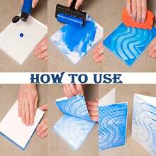 1pc Reusable Transparent Gel Printing Plate - Transparent Single-Print Surface, Soft Rubber Craft Plate For Art And DIY Projects, For Scrapbooks And Diaries - A Variety Of Sizes To Choose From, Scrapbook Supplies, Reusable Offset Printing Plate For Embossing Art - Perfect For Making Cards, Scrapbooks, Diaries And Home Decorations - Multicolor - View 9