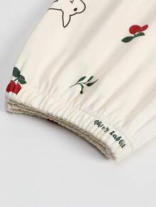 [PONX]2pcs Women V-Neck Pajama Set, Long Sleeve Top And Pants, Soft Homewear For Spring And Autumn, Fall Winter Clothes - Beige - View 10