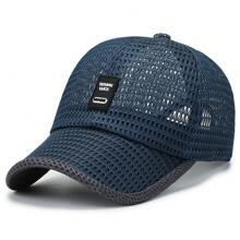 1 buc. Pălărie de soare unisex reglabilă de vară, șapcă de baseball din plasă respirabilă cu uscare rapidă, pălărie de protecție solară cu bor mare, potrivită pentru sporturi în aer liber și ținute casual, design texturat negru și gri, stil lifestyle - cataramă reglabilă, potrivire elastică, purtare confortabilă, durabilă și la modă - respirabilă, cu bor mare, potrivită pentru activități în aer liber, design texturat negru și gri, poliester, spălare manuală sau uscare la aer