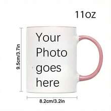 1PC Custom Photos Pink Mugs Double-Sided Custom Coffee Mugs Personalized Mugs Photos Boyfriend Girlfriend Anniversary Photo Best Friend Thanksgiving Christmas Gift Holiday Gift High-Quality,Stylish Custom,Personalized,Unique Ideal Gifts For Her Boyfriend,Girlfriend For Valentine's Day,For Anniversaries,For Weddings,For Mother's Day,For Children's Day,For Birthdays,For Father's Day,For Graduation,For Housewarming Living Room,Home - Pink - View 4