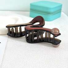 Viral Jumbo Acrylic Hair Claws - Retro Clips With Extra Strong Hold For Thick Hair, Boho Chic Hair Accessories For Bridal & Beach Parties, Durable & Versatile Styling - D - Xem 2