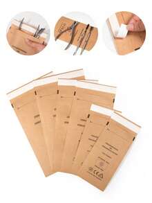 100pcs/Pack 3 Sizes High Temperature Sterilization Dry Heat Kraft Paper Sterilization Bags, Suitable For Beauty Salon, Nail Salon, Barber Shop Tools, Self-Sealing Sterilization Bags