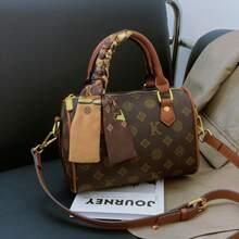 New Style Women's Elegant Printed Versatile Fashion One-Shoulder Crossbody Bag - Brown - View 1