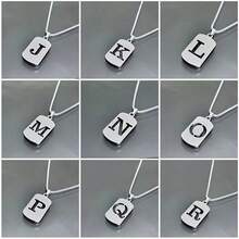 26 Letter Necklace Personalized Gift Titanium Steel Necklace Non-Fading Unisex Ins Sweater Chain Couple Sweatshirt Collarbone Chain Accessories - D - 查看 2