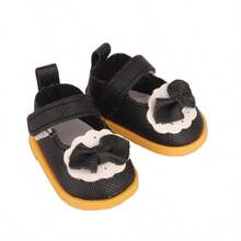 MSYO 1双14英寸美国娃娃鞋，可爱毛绒蝴蝶结皮鞋，时尚百搭公主休闲鞋，娃娃配件，适合作为小女孩的生日/节日/万圣节礼物 - 彩色 - 查看 16