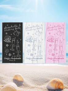 1 Khăn tắm biển in tên theo yêu cầu, Khăn tắm biển in tên cá nhân, Khăn tắm hồ bơi cá nhân, Khăn tắm biển cá nhân, Khăn tắm cá nhân, Khăn quà tặng, 70*140cm, Khăn tắm biển kết hợp chữ cái, Thích hợp cho tiệc độc thân, du lịch, kỳ nghỉ, đồ dùng du lịch. - trắng - Xem 7