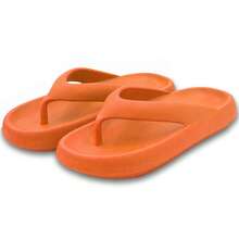 Ladies Beach Sandals - Flip Flops For Women Casual Thong Womens Sandals Comfort Heel Cushion - 橘色 - 查看 4