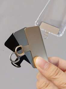 1pc Universal Phone Rope Sticker Metal Slim Phone Strap Accessories Anti-Lost Rope Connector Gifts For Mother, Family, Friends, Birthday, Holiday Phone Charm, Phone Chain - Multicolor - View 1